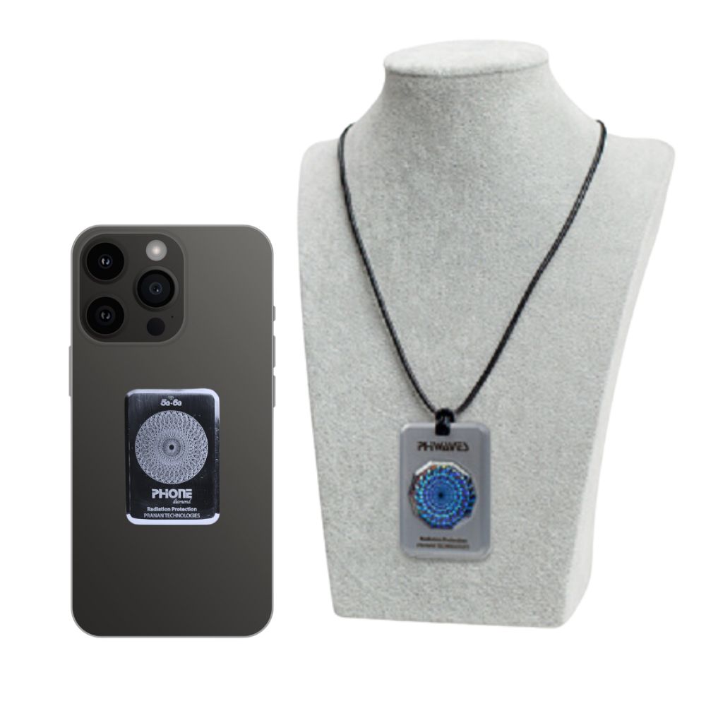 Phione diamond & Unisex Phiwaves Pendant EMF Protection Set - EMF Guardian